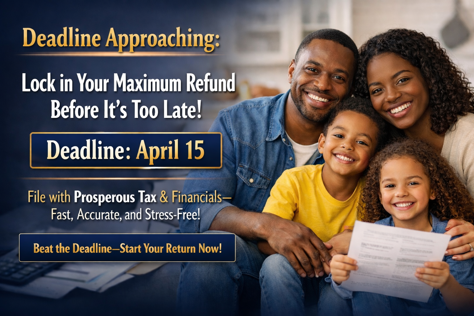 Deadline Approaching - Lock in Your Maximum Refund Before April 15